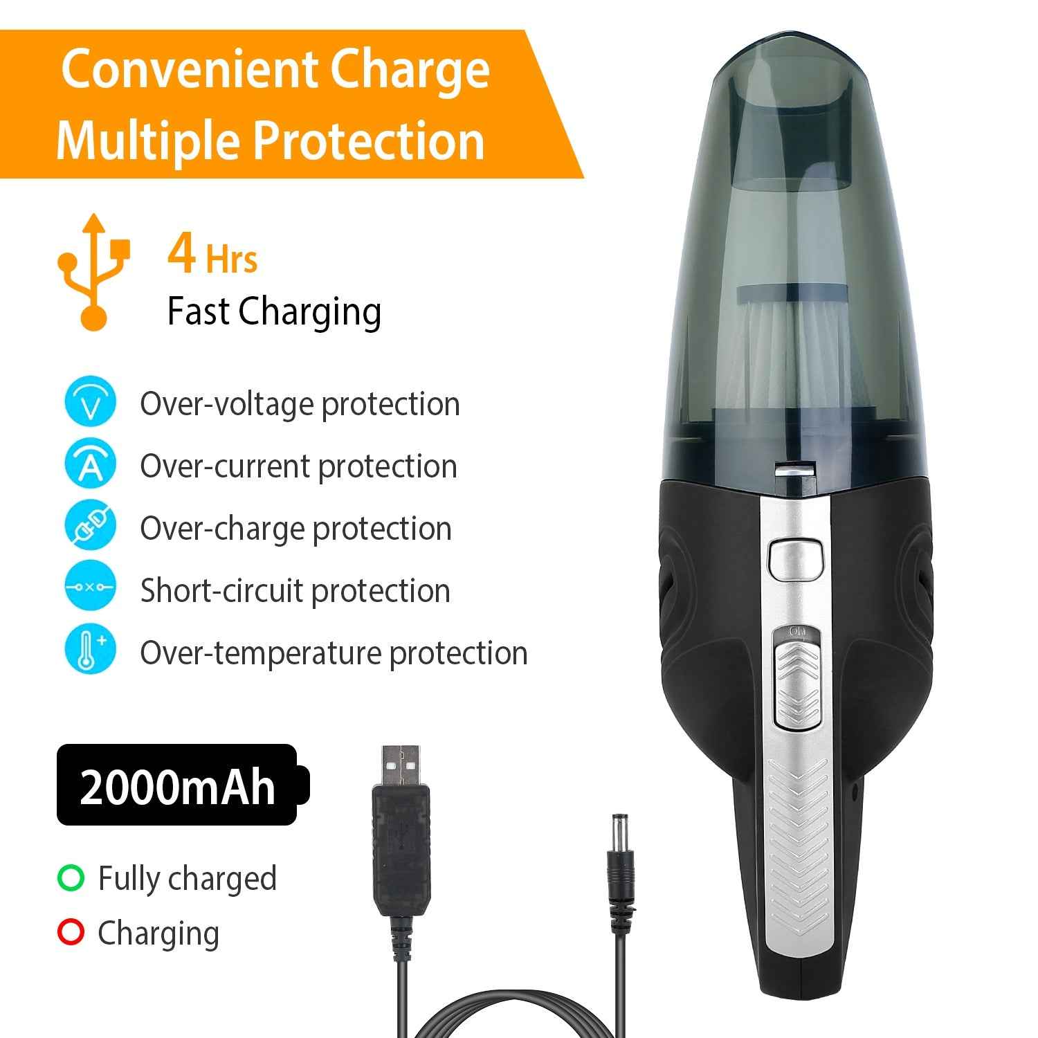 Cordless Handheld Vacuum – Strong Suction for Pet Hair & Daily Messes