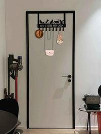 Over-The-Door Cat Organizer – 8 Multi-Purpose Hooks for Coats, Bags & Towels – Space-Saving Wall & Door Mount Storage