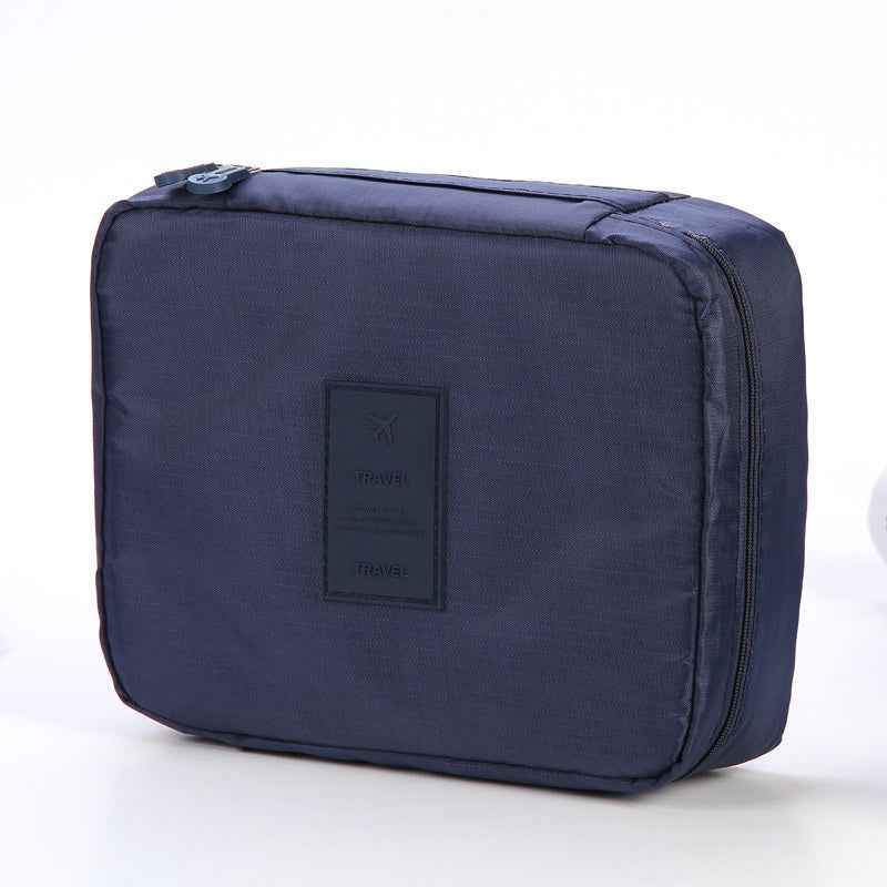 Large Capacity Travel Makeup Bag - Waterproof Portable Toiletry Organizer with Dividers & HandleOpción 2 (Enfocada en tendencias): Open-Flat Portable Cosme
