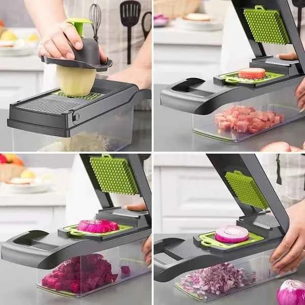 16-in-1 Vegetable Chopper | Professional Onion Chopper & Multi-Function Food Slicer | Easy to Clean