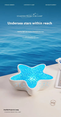 Starfish projection lamp showing water ripple light effect