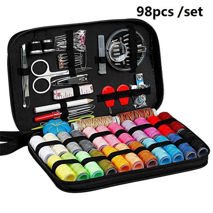 Complete Home Sewing Kit – Portable Stitching Set with Threads & Needles