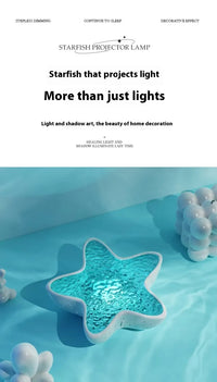 Starfish night light size and design detail