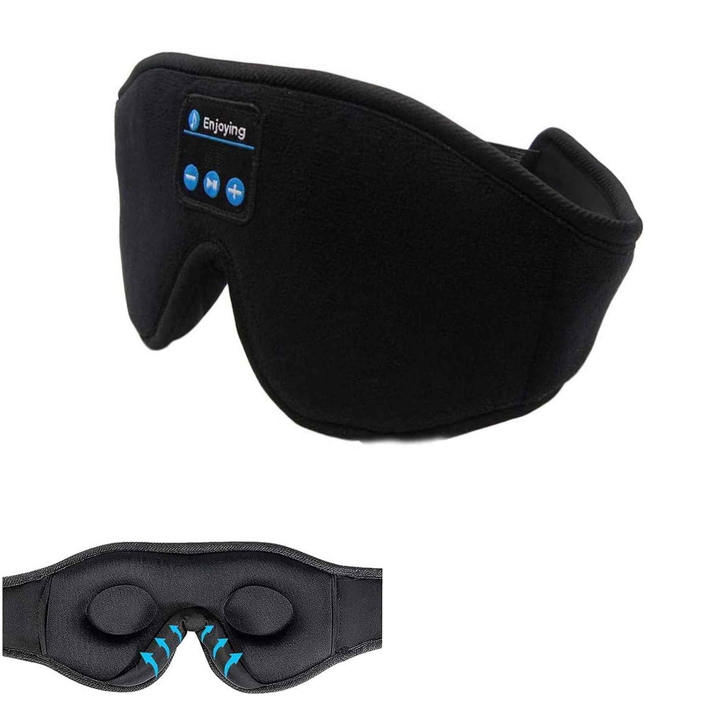 Ultimate Sleep Therapy Mask – Wireless Stereo Headphones & Total Blackout