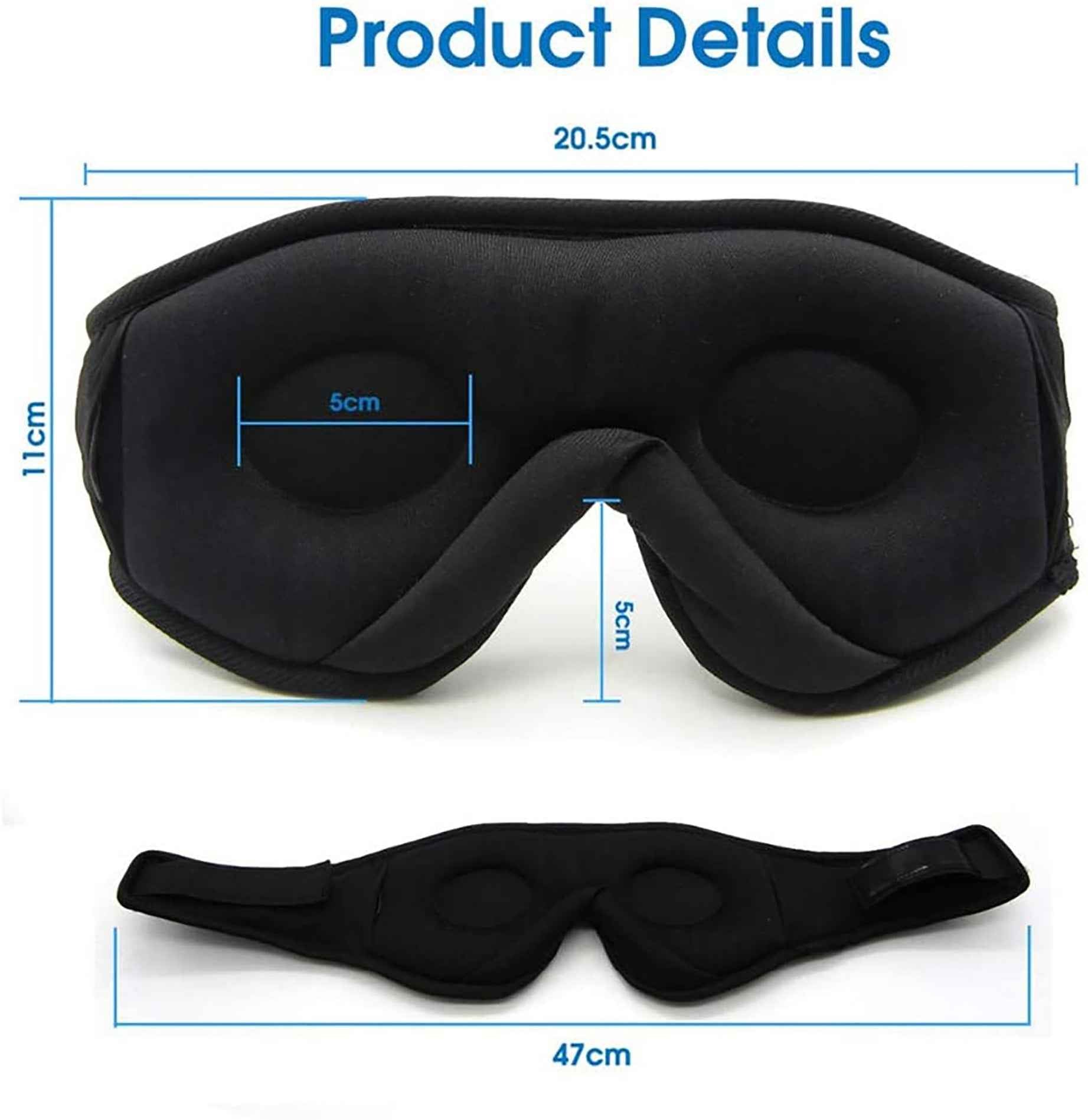 Ultimate Sleep Therapy Mask – Wireless Stereo Headphones & Total Blackout