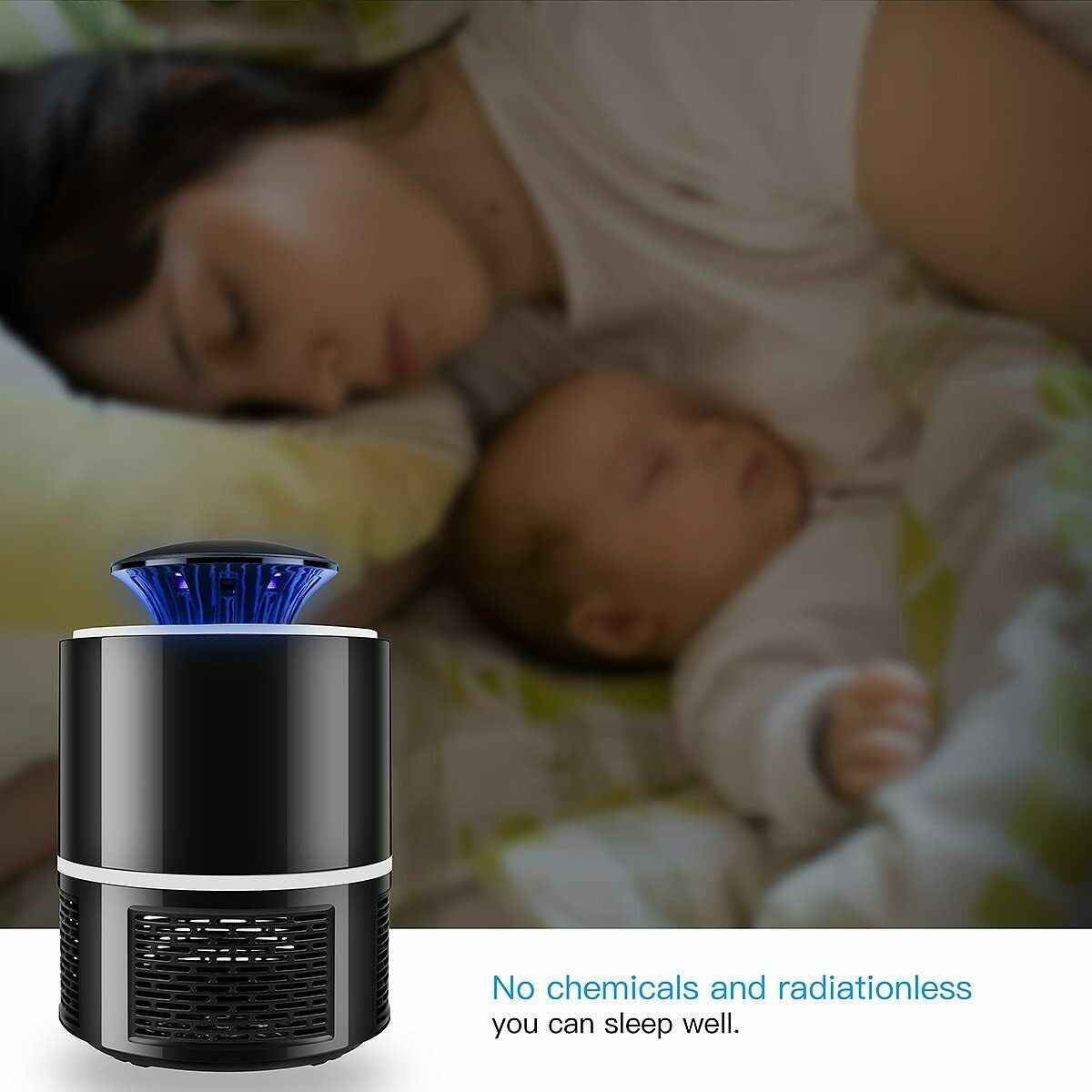Universal USB Electric UV Mosquito Killer Lamp - 360° Bug Zapper for Home & Patio