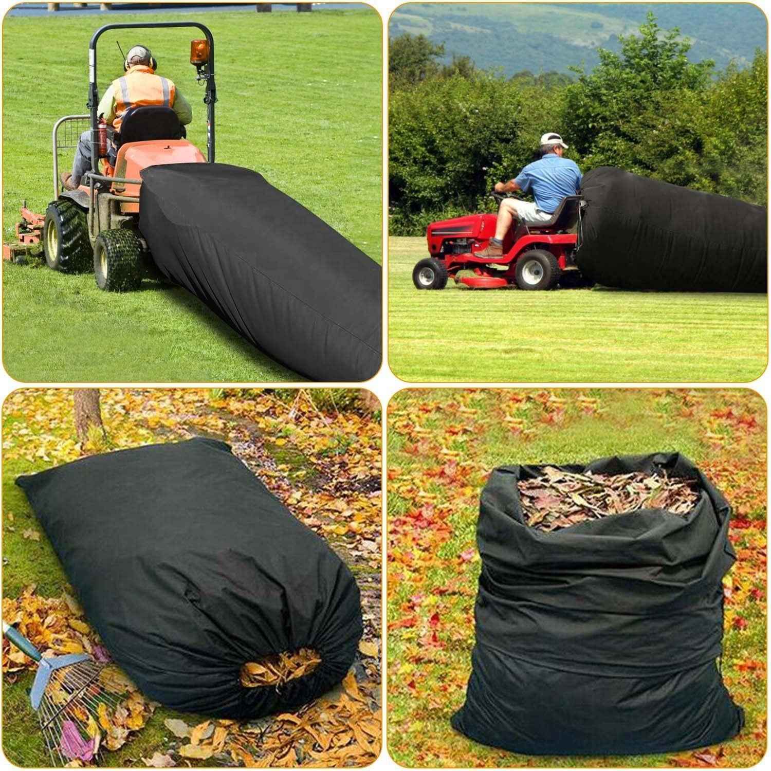 54 Cubic Feet Lawn Tractor Leaf Bag - Heavy Duty Universal Riding Mower Grass Catcher