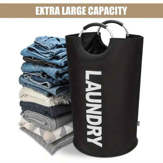 1-Gallon Waterproof Fabric Laundry Basket - Foldable Household Storage Bin for Clothes & Toys