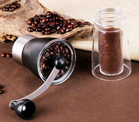 Manual Coffee Grinder & Spice Mill - Adjustable Ceramic Burr - Portable Stainless Steel Hand Crank Mill for Home, Office, and Camping