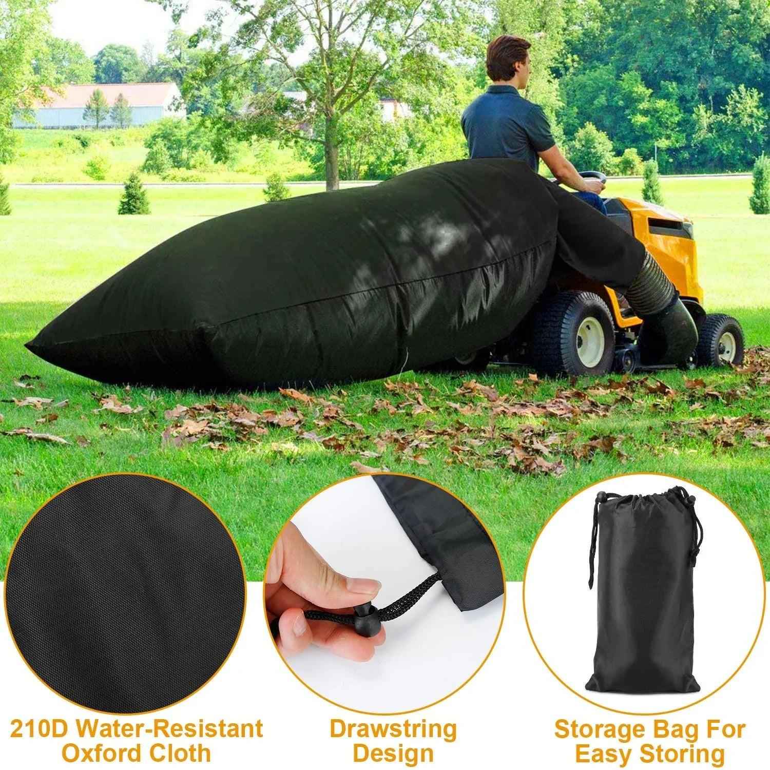 54 Cubic Feet Lawn Tractor Leaf Bag - Heavy Duty Universal Riding Mower Grass Catcher
