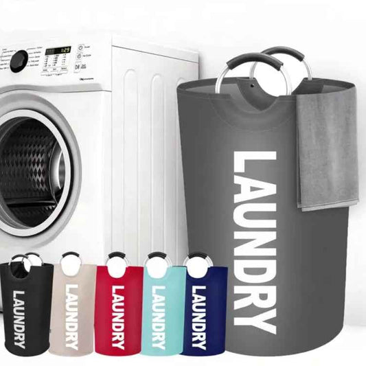 1-Gallon Waterproof Fabric Laundry Basket - Foldable Household Storage Bin for Clothes & Toys