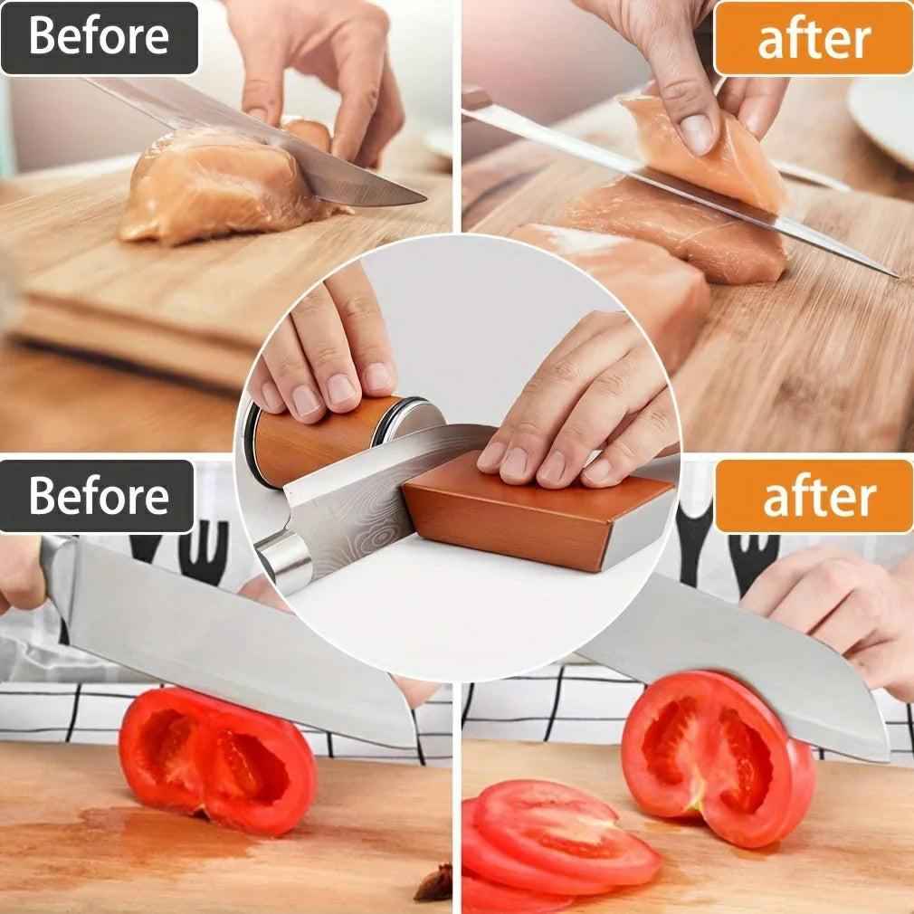 Professional Rolling Knife Sharpener Kit Magnetic 15/20° Diamond Sharpening Tool