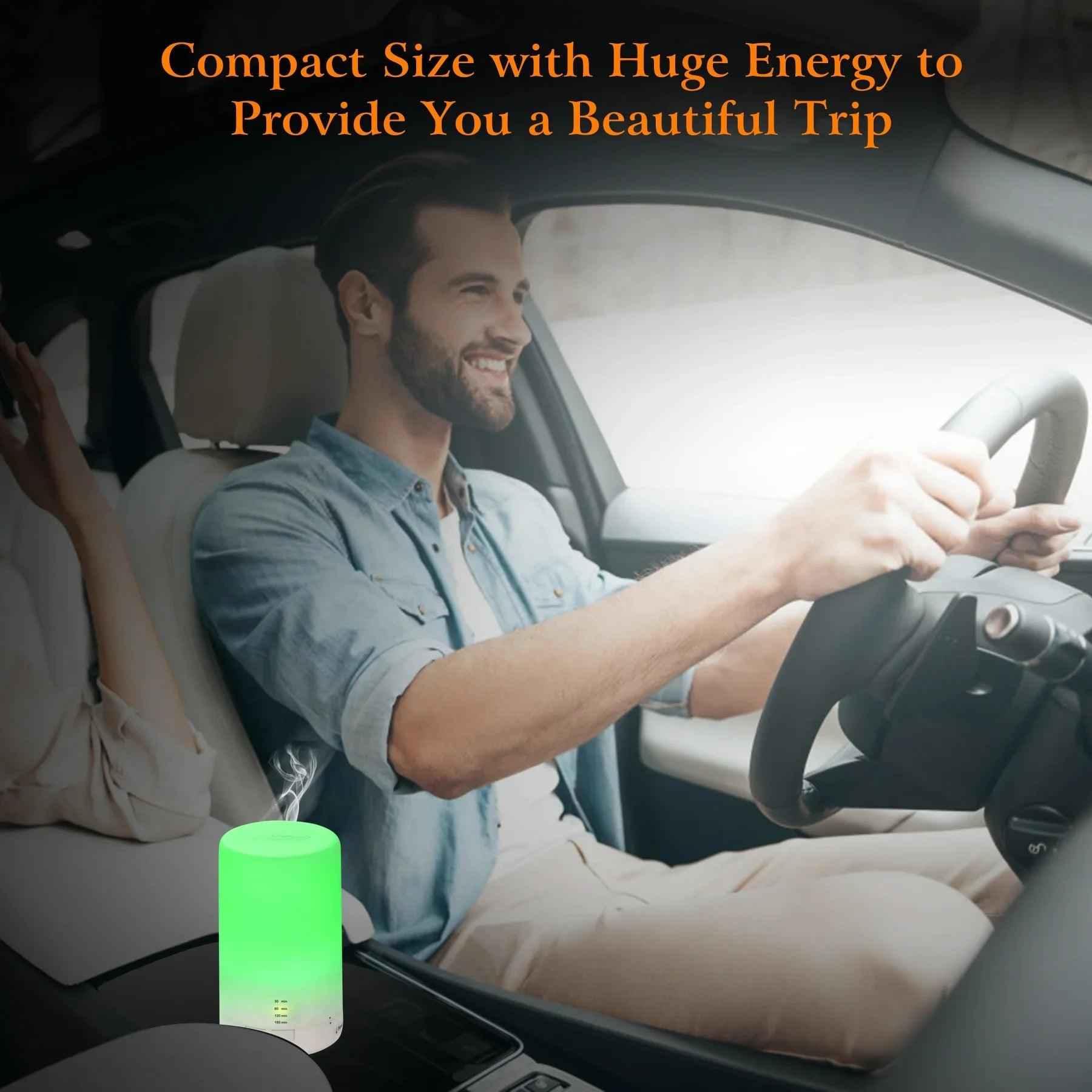 AuraGlow: 7-Color LED Ultrasonic Aroma Diffuser