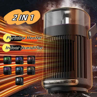 2-in-1 Portable Space Heater & Indoor Humidifier - 1200W High Power Warm Air Blower for Home & Office