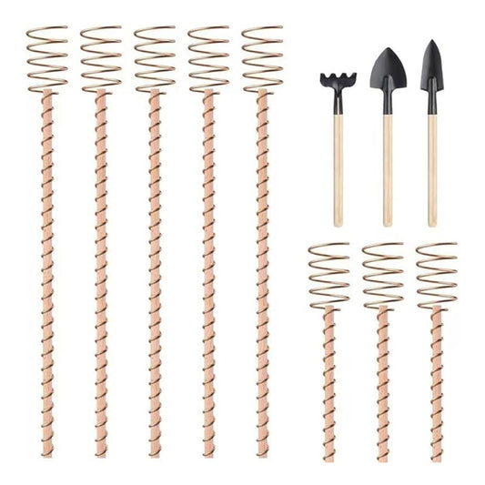 8 Pack Electroculture Copper Garden Antennas with tools