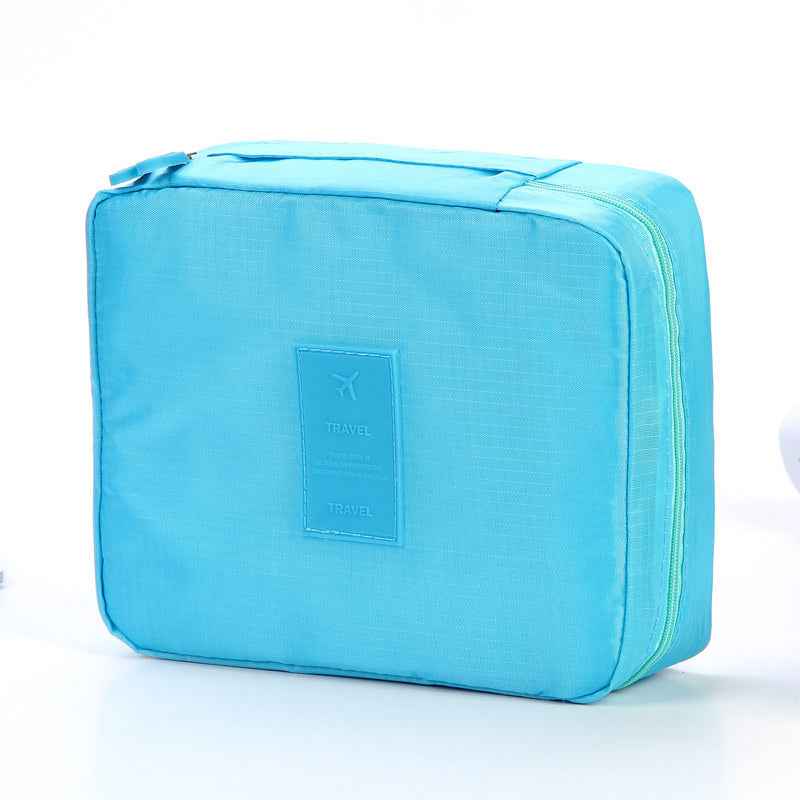 Large Capacity Travel Makeup Bag - Waterproof Portable Toiletry Organizer with Dividers & HandleOpción 2 (Enfocada en tendencias): Open-Flat Portable Cosme