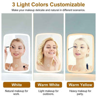 Vanity Mirror with 40 LED Lights – 3 Modes, Rechargeable, Foldable Desk Mirror