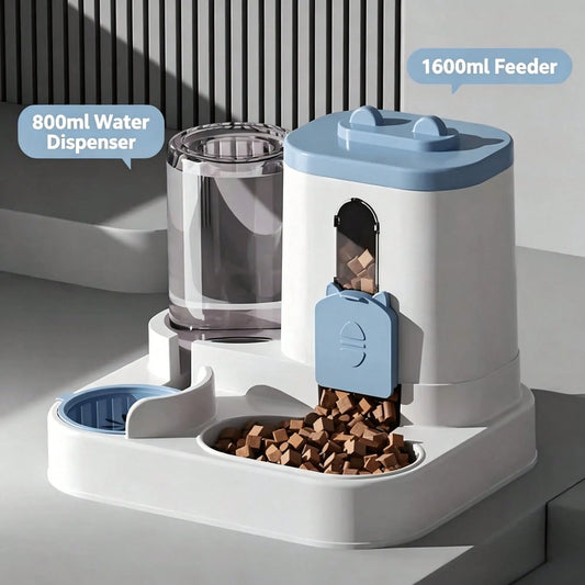 4 Colors Gravity Pet Feeder Water Dispenser