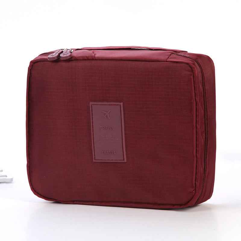 Large Capacity Travel Makeup Bag - Waterproof Portable Toiletry Organizer with Dividers & HandleOpción 2 (Enfocada en tendencias): Open-Flat Portable Cosme