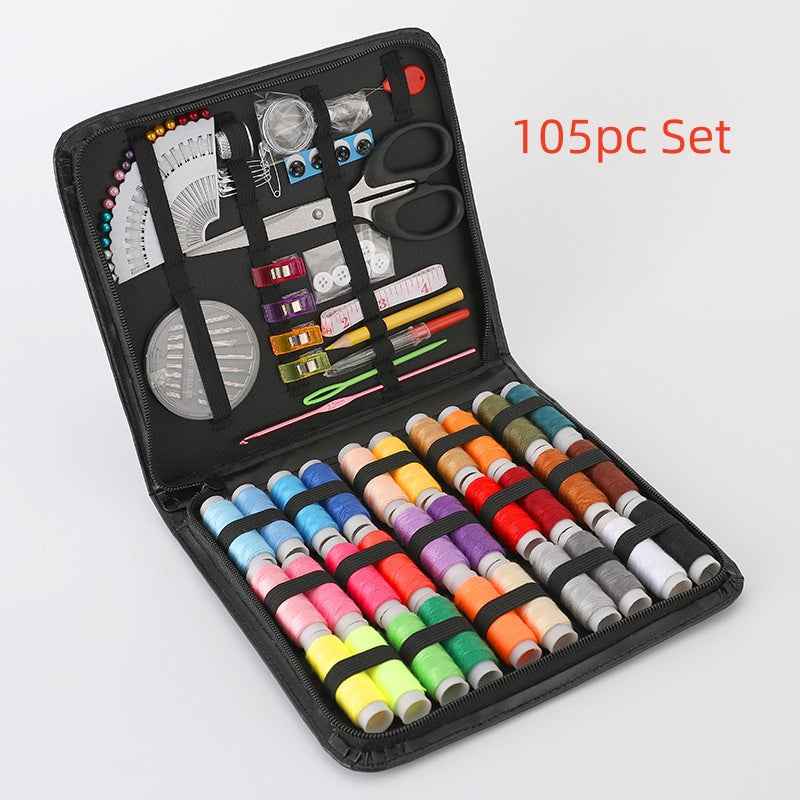 Complete Home Sewing Kit – Portable Stitching Set with Threads & Needles