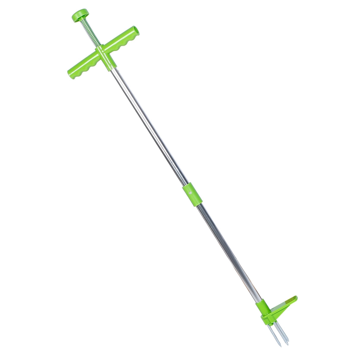 Stand-up weed puller with foot pedal, full view