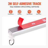Curtain sliding along ceiling track room divider in use