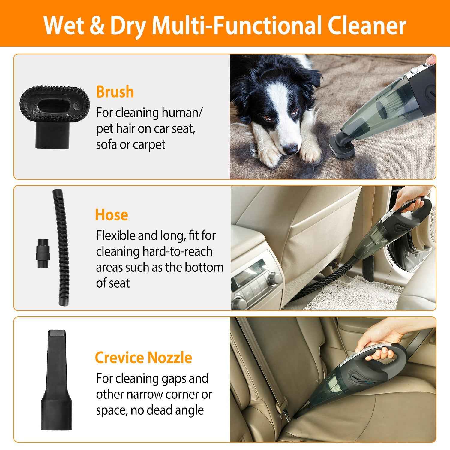Cordless Handheld Vacuum – Strong Suction for Pet Hair & Daily Messes