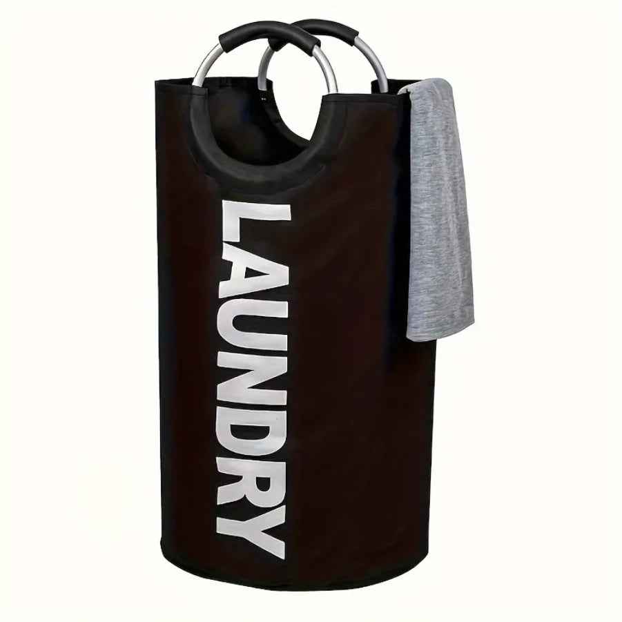1-Gallon Waterproof Fabric Laundry Basket - Foldable Household Storage Bin for Clothes & Toys