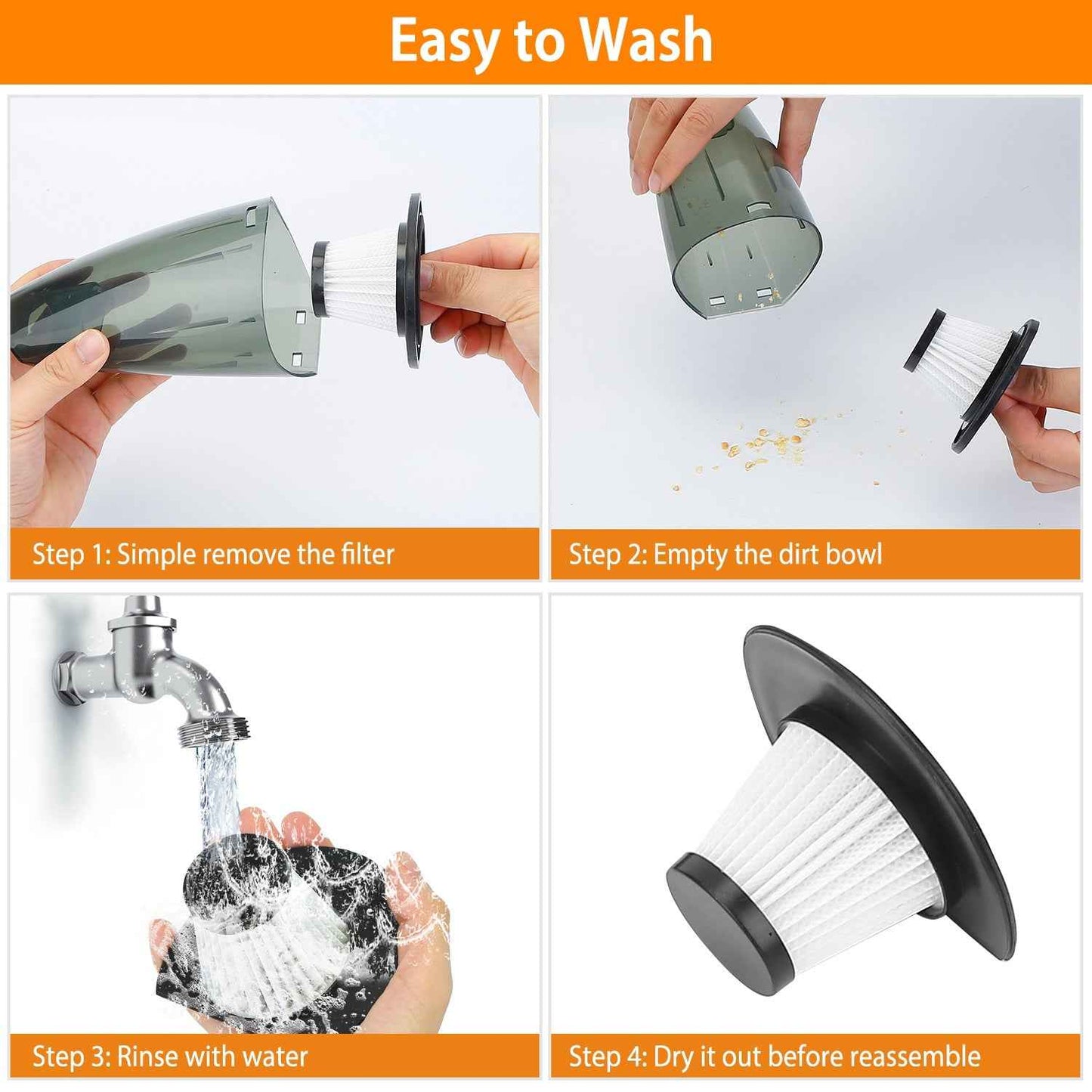Cordless Handheld Vacuum – Strong Suction for Pet Hair & Daily Messes