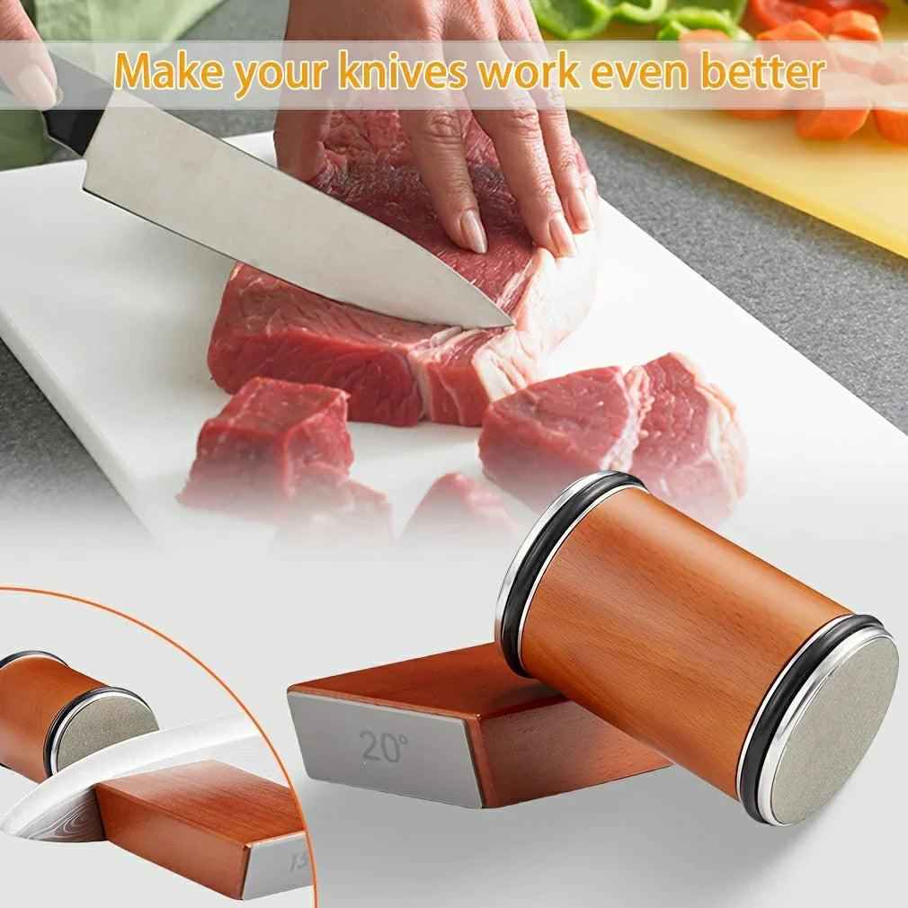Professional Rolling Knife Sharpener Kit Magnetic 15/20° Diamond Sharpening Tool