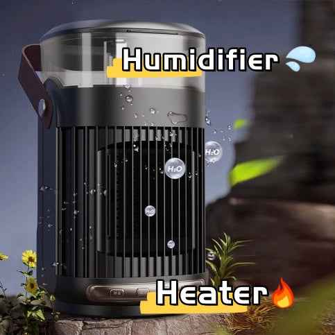 2-in-1 Portable Space Heater & Indoor Humidifier - 1200W High Power Warm Air Blower for Home & Office