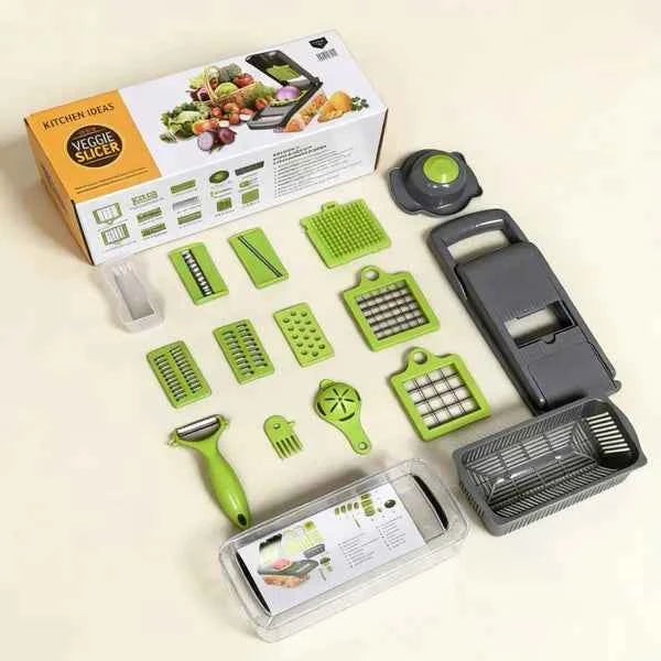 16-in-1 Vegetable Chopper | Professional Onion Chopper & Multi-Function Food Slicer | Easy to Clean