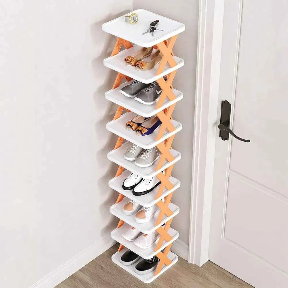 9-Tier Vertical Shoe Rack – Space-Saving Narrow Shoe Organizer for Entryway & Closet