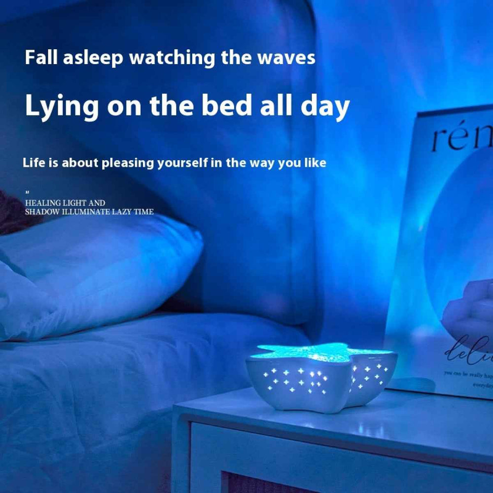 Starfish Projection Lamp – Water Ripple Ambient Night Light