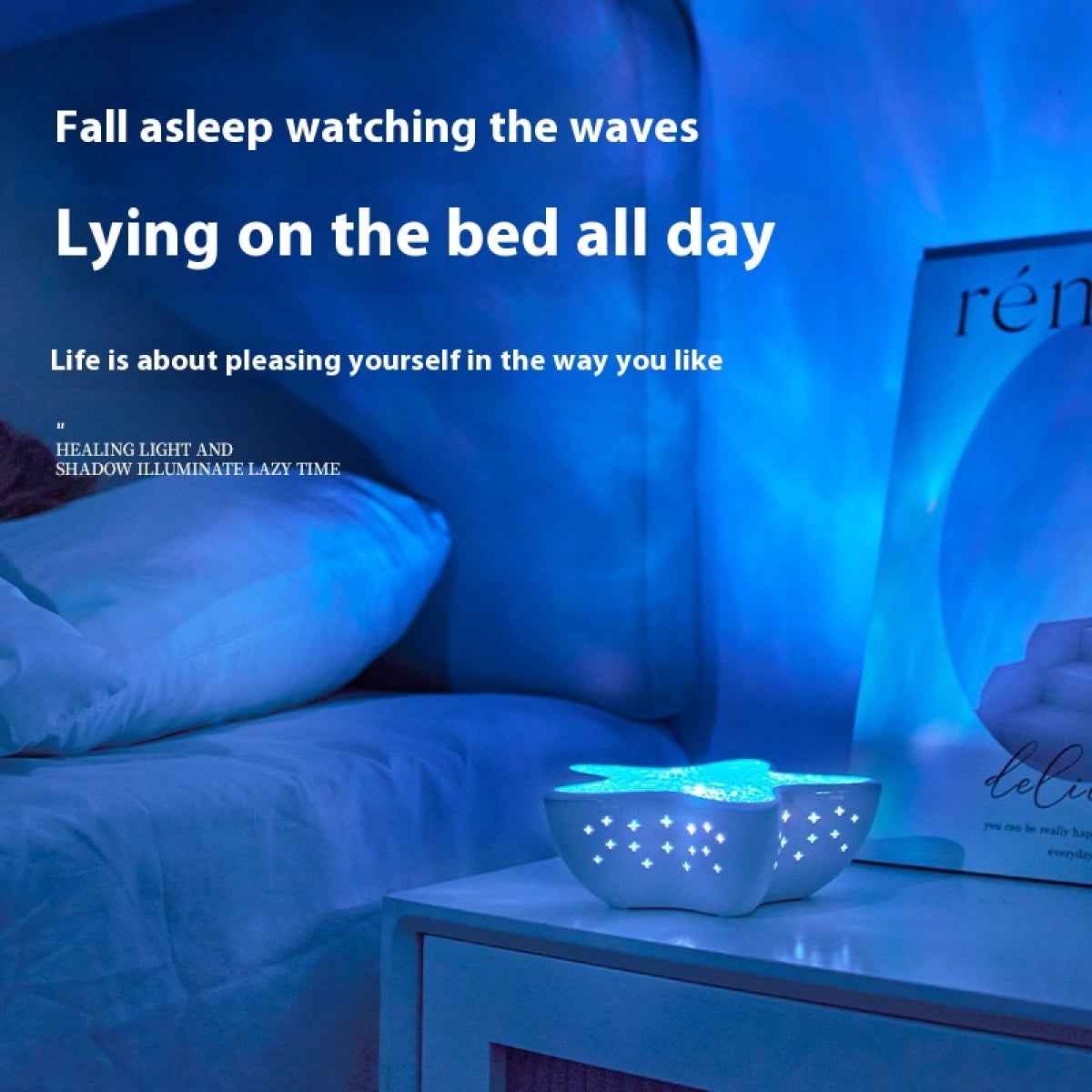 Starfish Projection Lamp – Water Ripple Ambient Night Light