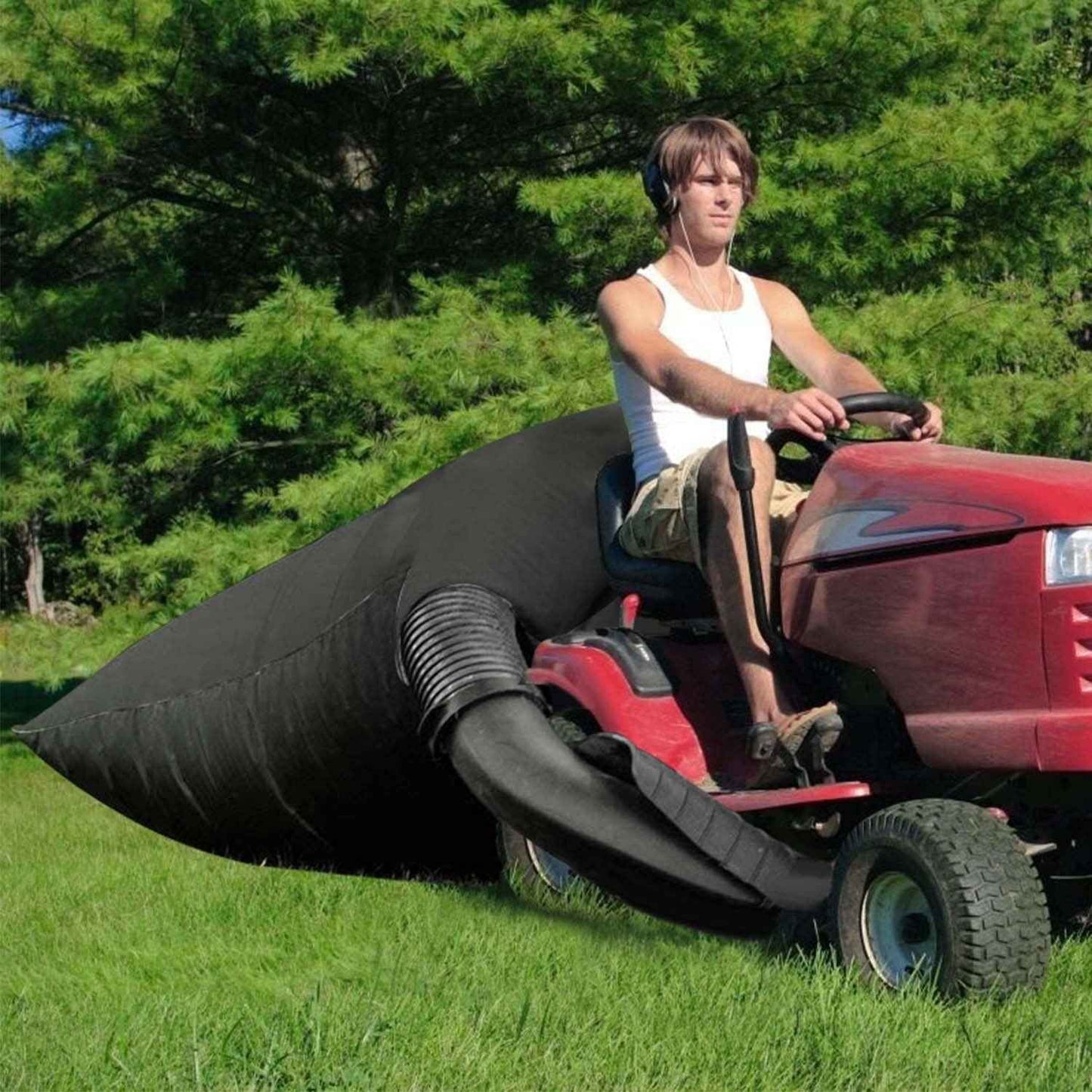 54 Cubic Feet Lawn Tractor Leaf Bag - Heavy Duty Universal Riding Mower Grass Catcher