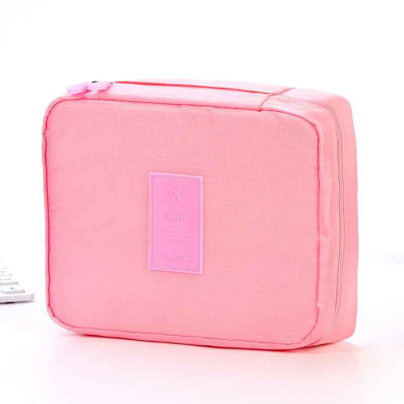 Large Capacity Travel Makeup Bag - Waterproof Portable Toiletry Organizer with Dividers & HandleOpción 2 (Enfocada en tendencias): Open-Flat Portable Cosme