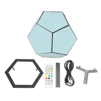 Infinity Dodecahedron LED night light glowing on a nightstand