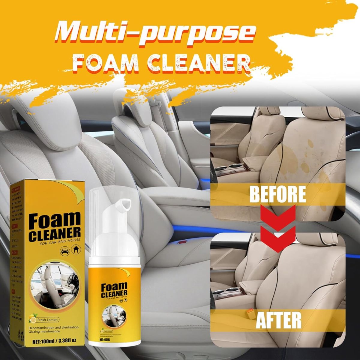 Foam Cleaner Spray in use on surface