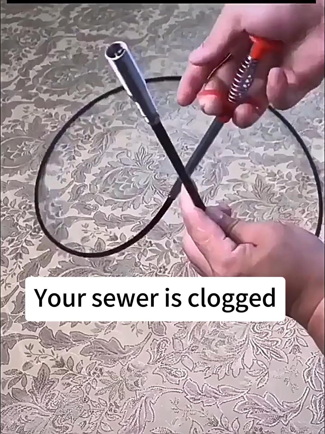 Drain snake tool coiled